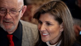 SOUTH BURLINGTON, VERMONT – MARCH 3: Republican presidential candidate, former U.N. Ambassador Nikki Haley greets supporters following a speech at a campaign event at the DoubleTree Hotel on March 3, 2024 in South Burlington, Vermont. Despite losing every state primary thus far to former President Donald Trump, Haley intends to stay in the Republican race at least through Super Tuesday on March 5.  (Photo by John Tully/Getty Images)