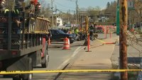 WATCH: Officials to give update after police officer hurt in crash at construction site in Billerica