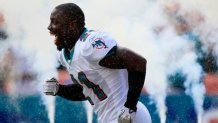 MIAMI GARDENS, FL - DECEMBER 04: Vontae Davis #21 of the Miami Dolphins is introduced before a NFL game against the Oakland Raiders at Sun Life Stadium on December 4, 2011 in Miami Gardens, Florida. (Photo by Ronald C. Modra/Getty Images)