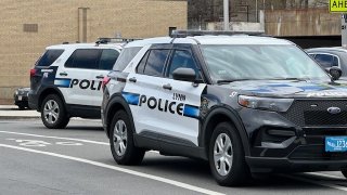 Lynn, Massachusetts, police at KIPP Academy after a staff member's stabbing on Monday, April 29, 2024.