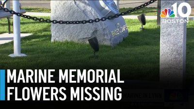 Flowers missing from memorial for fallen Marine in Lynn