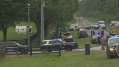 Scene of fatal bus crash in Ocala, Florida