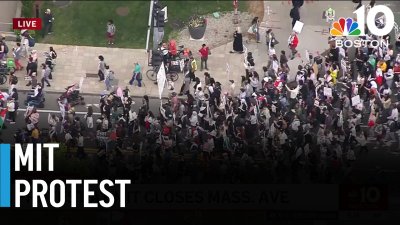 Large protest closes Mass. Ave. near MIT