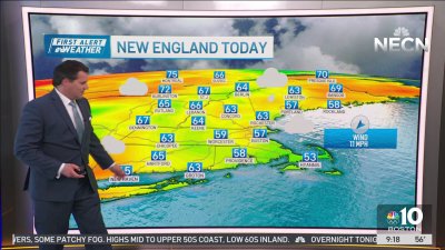 Mild temperatures with scattered showers in New England