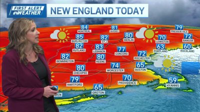 Warm and mostly sunny in New England