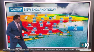 Warm Sunday with some pop up showers expected in New England