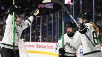 PWHL Boston beats Montreal in OT off record night from goalie Frankel