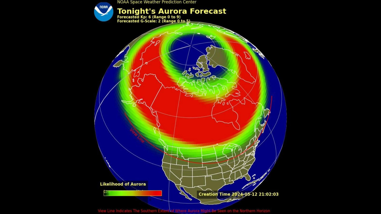 Northern lights Sunday, May 12 Aurora forecast for Mass. NECN