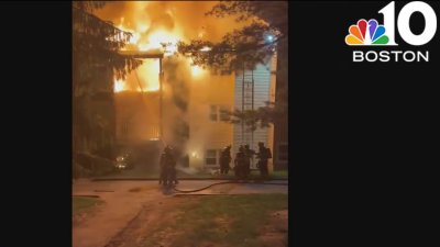 2 rescued from massive fire in Worcester