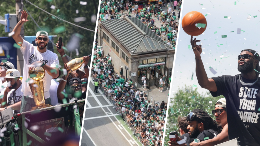 Scenes from the Boston Celtics championship parade on Friday, June 21, 2024.