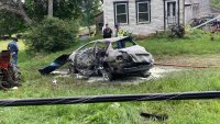 Maine woman critically injured in fiery crash