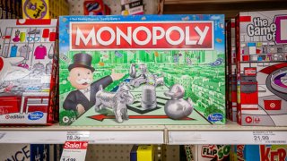 Hasbro board games are seen for sale at a Target store on December 12, 2023 in Austin, Texas. 