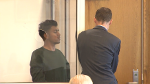 Prasiddha Baruwal in a Boston court on Friday, July 19, 2024, for a hearing over the fire that destroyed Mission Hill's Squealing Pig pub.