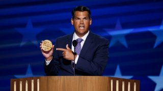 Former Georgia Lt. Gov. Geoff Duncan speaks on stage during the third day of the Democratic National Convention at the United Center on August 21, 2024 in Chicago, Illinois. 