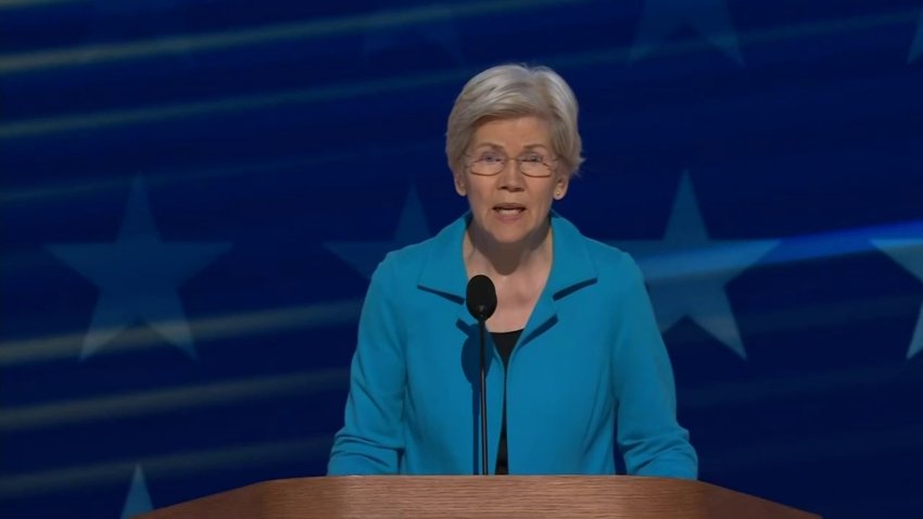 Elizabeth Warren at podium