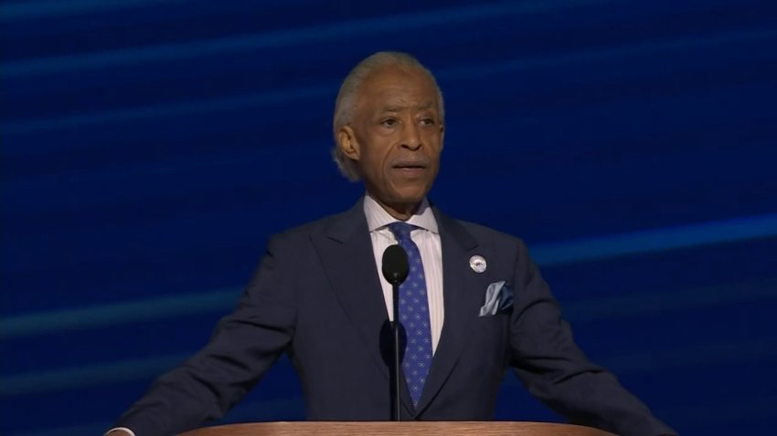 Al Sharpton at the podium