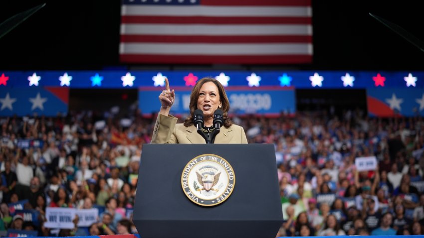 Democratic Presidential Candidate Kamala Harris Holds Rally with Running Mate Tim Walz in Arizona