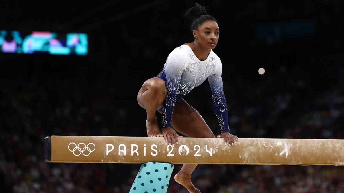 Simone Biles Balance Beam 2024 Olympic Trials Flori Vinita