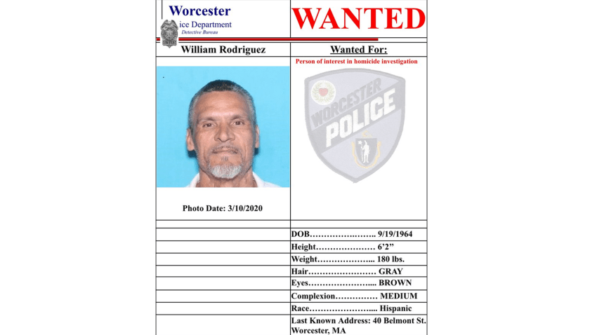 William Rodriguez, a person of interest considered armed and dangerous in a stabbing that left two dead at a Worcester, Massachusetts, apartment on Saturday, Aug. 24, 2024.