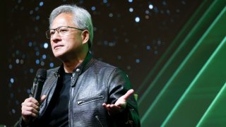 Nvidia CEO Jensen Huang speaks during Computex 2024 in Taipei on June 4, 2024. 