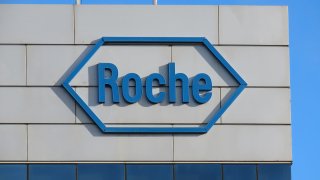 Headquarters of Roche, multinational pharmaceutical industry on December 27, 2021 in Madrid, Spain. 