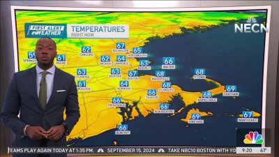 Sunny conditions continue in New England