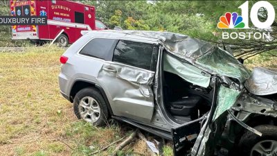 Route 3 crash in Duxbury sends 3 people to the hospital