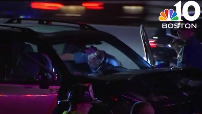 State police cruiser working detail struck on I-90 in Newton