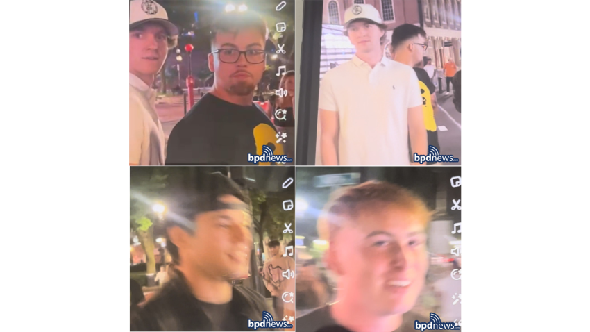 Four people being sought in an assault near Boston's Faneuil Hall on Friday, Sept. 13, 2024.