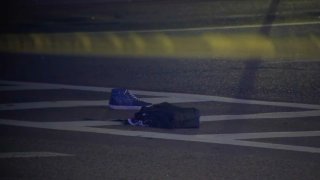 Personal items at the scene of a pedestrian crash in Boston's South End neighborhood on Monday, Sept. 2, 2024.