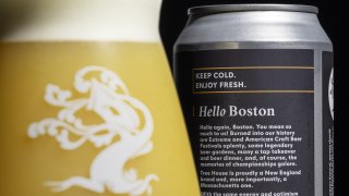 Hello Boston, a new beer from Tree House Brewing Company, created in honor of its new shop at the Prudential Center.