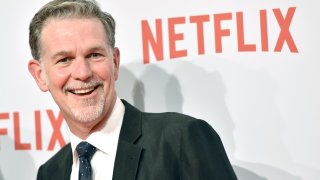 Netflix co-founder Reed Hastings attends a red carpet for the Netflix launch at Palazzo Del Ghiaccio on October 22, 2015 in Milan, Italy.