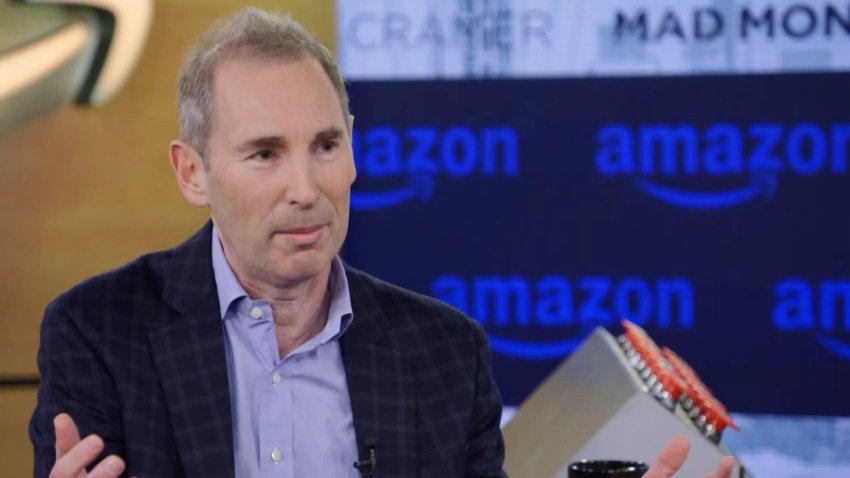 Amazon CEO, Andy Jassy speaking with CNBC’s Jim Cramer on Mad Money in Seattle, WA. on Dec. 6th, 2023.