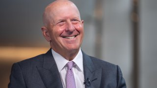 David Solomon, chief executive officer of Goldman Sachs Group Inc., during an interview for an episode of “The David Rubenstein Show: Peer-to-Peer Conversations” in New York, US, on Tuesday, Aug. 6, 2024.