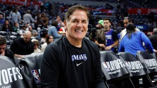 Mark Cuban attends the Round 1 Game 2 of the 2024 NBA Playoffs between the Los Angeles Clippers and the Dallas Mavericks game at Crypto.com Arena on April 23, 2024 in Los Angeles, California. 