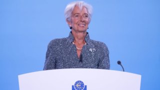 12 September 2024, Hesse, Frankfurt/Main: Christine Lagarde, President of the European Central Bank (ECB), speaks at the press conference after the Governing Council meeting of the ECB. Photo: Boris Roessler/dpa (Photo by Boris Roessler/picture alliance via Getty Images)