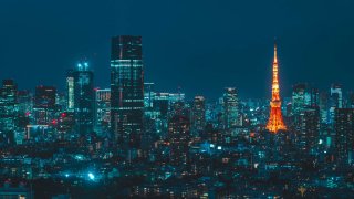 Tokyo, Japan skyline with the Tokyo Tower