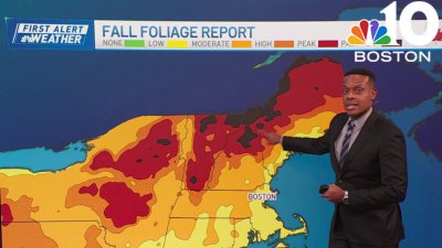 Sunny Saturday for leaf peeping but Boston's holiday weekend ends with rain