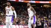 LeBron, son Bronny James play together for first time in Lakers preseason game