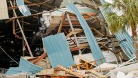 A restaurant damaged by hurricanes Helene and Milton in St. Pete Beach, Florida, US, on Friday, Oct. 11, 2024. Hurricane Milton’s devastating path across Florida has left at least 10 dead, millions without power, and destroyed homes and crops, as authorities warn it could take days to assess the full extent of the damages.