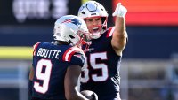 Patriots wide receiver Kayshon Boutte and tight end Hunter Henry