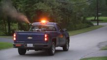 File photo: A truck spraying for mosquitoes in Sudbury, Massachusetts, amid the state's EEE outbreak.