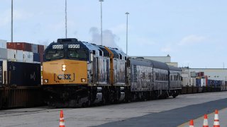 CSX train at Seagirt Marine Terminal, Port of Baltimore.