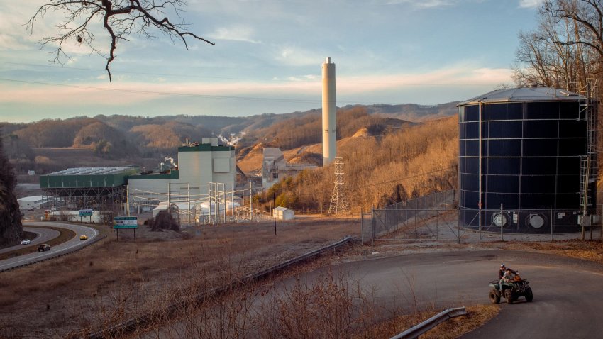 The Dominion coal burning power plant is seen in Saint Paul, Virginia on Tuesday, February 7, 2023. Community leaders in Southwestern Virginia are giving serious consideration to the idea of utilizing formerly mined coal sites to house small modular nuclear reactors.