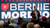 Republican nominee for U.S. Senate Bernie Moreno addresses supporters at Brecksville Community Center on November 4, 2024 in Brecksville, Ohio. 