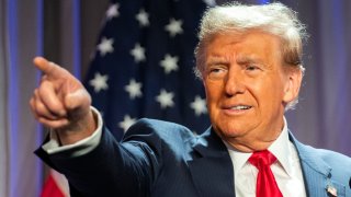 US President-elect Donald Trump speaks during a meeting with House Republicans at the Hyatt Regency hotel in Washington, DC on November 13, 2024.