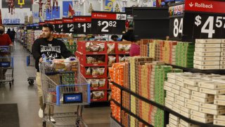 Shoppers at the Walmart Supercenter in Burbank during Walmart’s multi-week Annual Deals Shopping Event in Burbank Thursday, Nov. 21, 2024. 