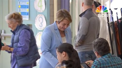 WATCH: Gov. Healey casts her ballot in Arlington