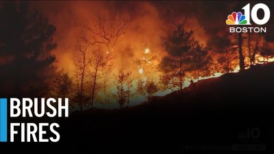 Brush fires continue to burn across Massachusetts