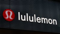 NEW YORK, NY – JUNE 21: A Lululemon corporate logo hangs on the front of their store in Brookfield Place on June 21, 2023, in New York City.  (Photo by Gary Hershorn/Getty Images)